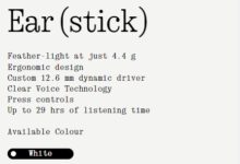 Nothing发布半透明无线耳机Ear stick：售价700元没降噪 - v2ra小站