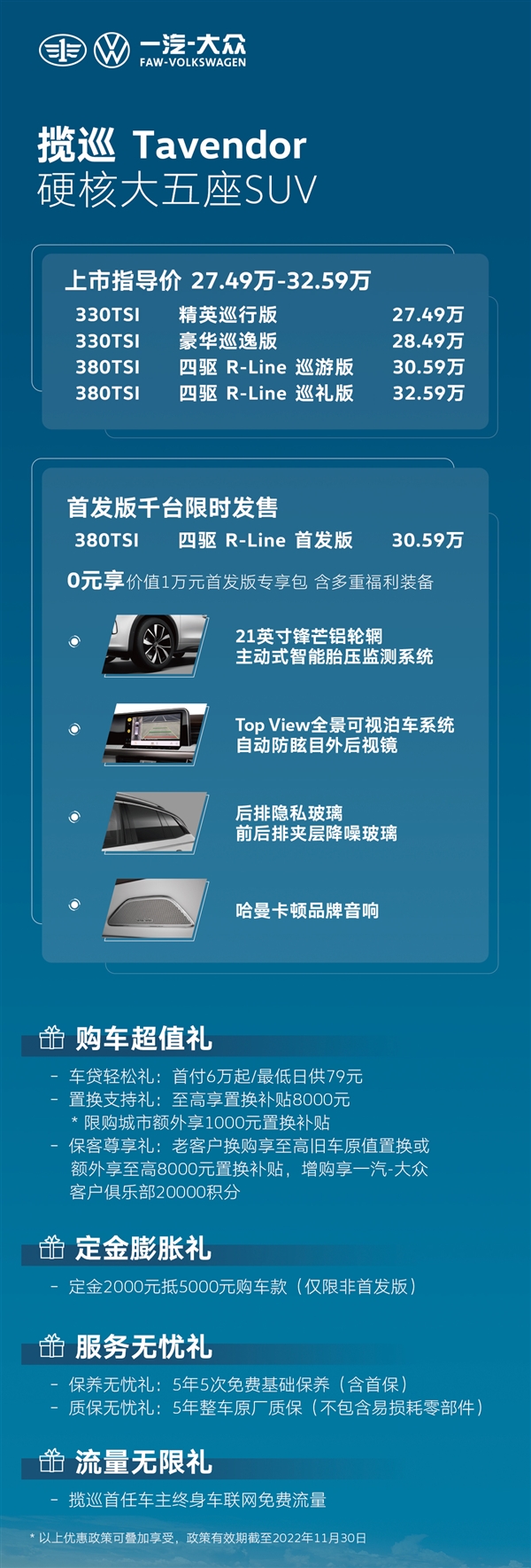 大众最后一款燃油车 一汽-大众揽巡上市:27.49万起 - v2ra小站