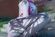 俄妹COS毒液版蜘蛛格温：紧身衣破洞凸显好身材 - v2ra小站