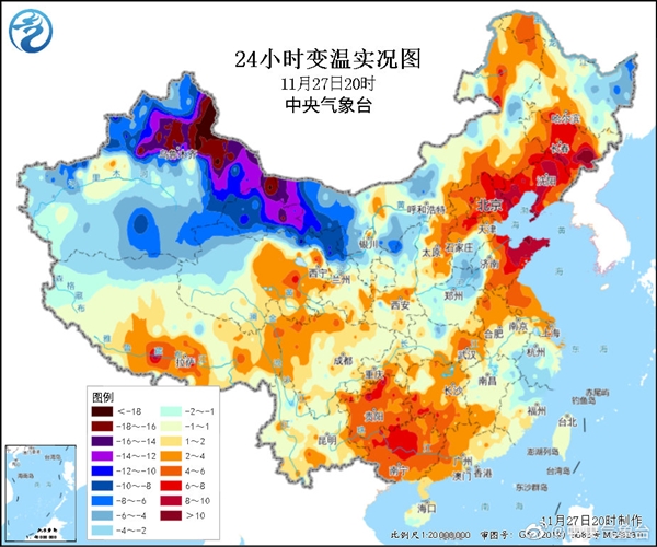 寒潮来袭 局地气温暴跌20℃！中央气象台发布紧急预警 - v2ra小站