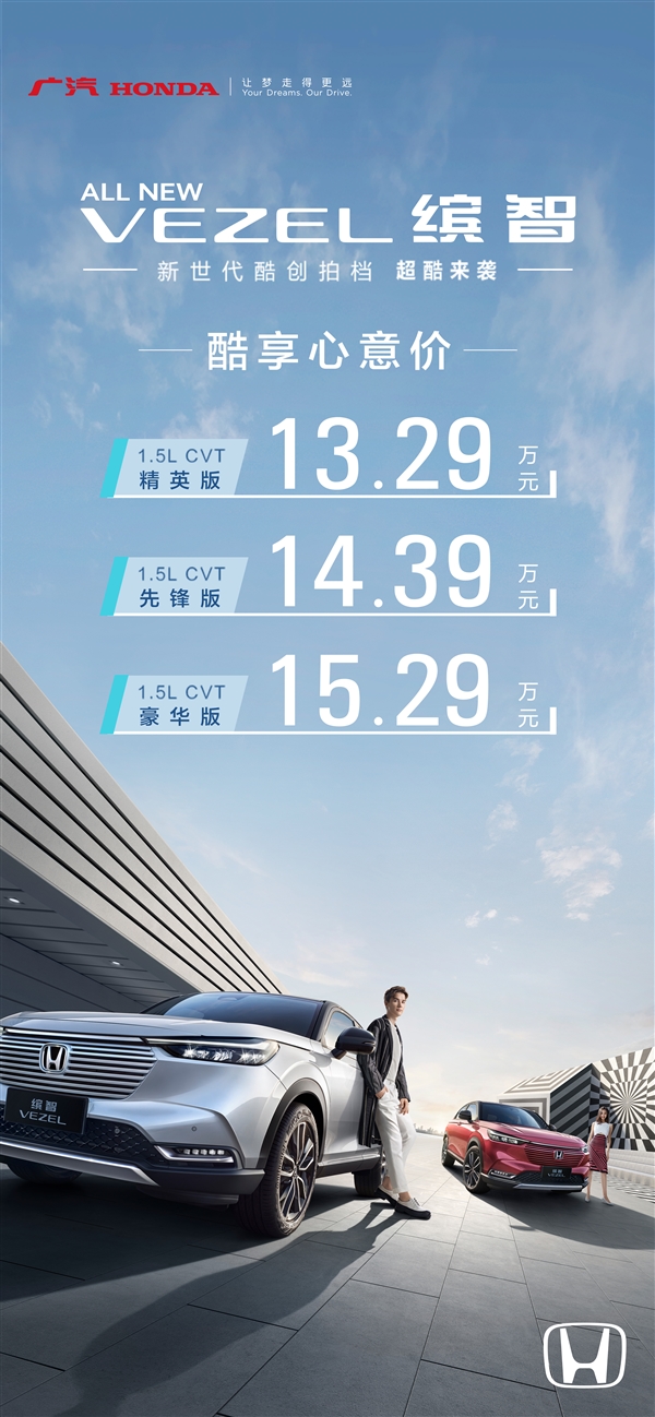 国内小型SUV“销量王” 全新广汽本田缤智上市:13.29万起 - v2ra小站