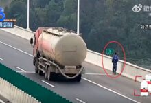 小伙晕车踩着滑板上高速 称跟着导航走的 网友:限速120 当前车速15 - v2ra小站