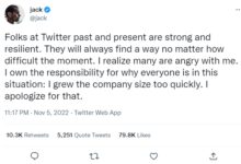 马斯克裁撤推特一半员工 创始人道歉：我让公司发展太快了 - v2ra小站