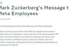 寒气逼人!Meta开启史上最大规模裁员:影响超1.1万人 - v2ra小站