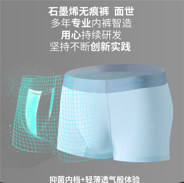 抑菌率超90%!猫人石墨烯冰丝内裤大促:一条不到10块钱 - v2ra小站