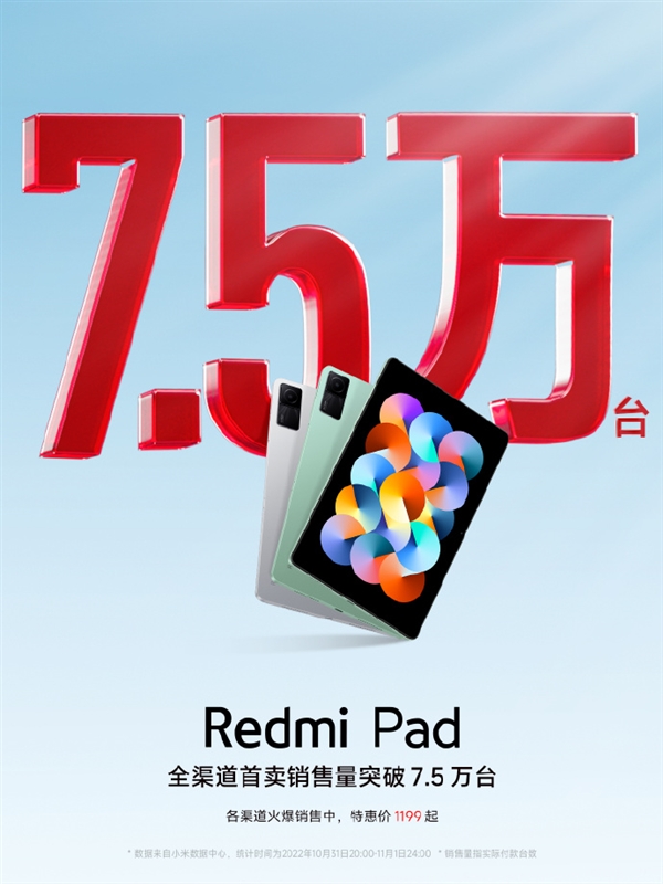 2K 90Hz高刷屏同档罕见 Redmi Pad首销卖了7.5万台 - v2ra小站