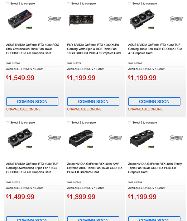 NV备货超少？RTX 4080售价出炉：9499元你能买到都不错！ - v2ra小站