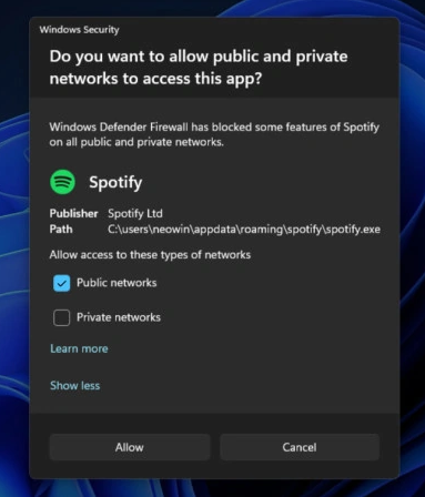 不再化身深夜“闪光弹”:Win11应用防火墙弹窗终于适配深色模式 - v2ra小站
