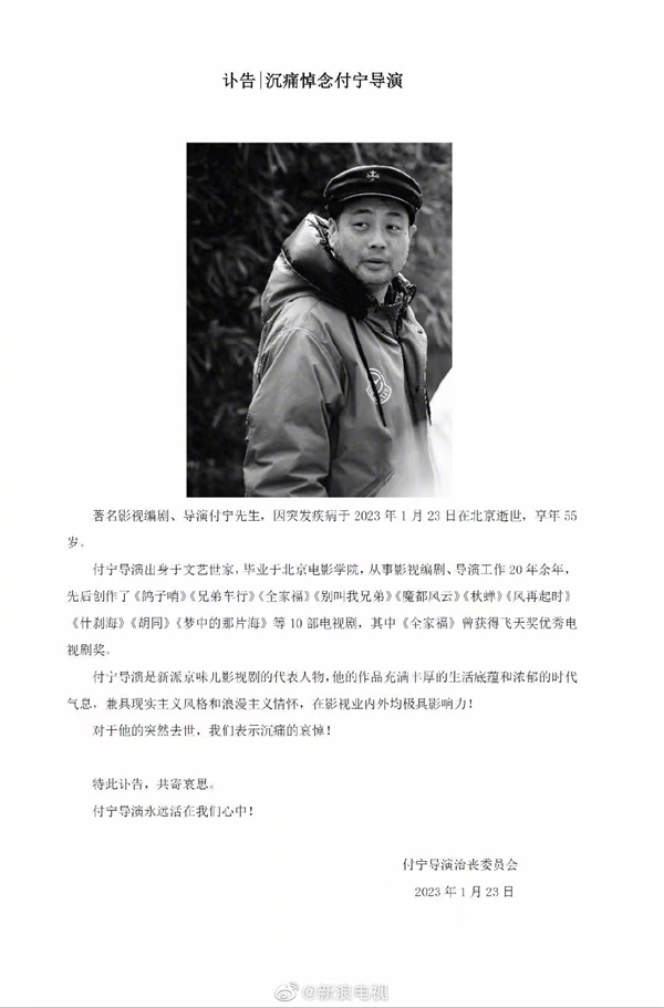 导演付宁去世 曾执导《秋蝉》《胡同》《梦中的那片海》 - v2ra小站