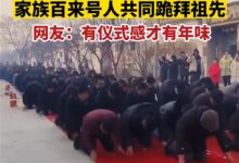 网友晒山东过年名场面:家族人共行磕头礼 仪式感拉满 - v2ra小站