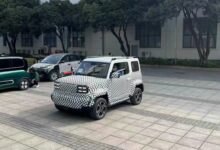 五菱KiWi“电动吉姆尼”最新谍照曝光:竟然用上双联屏 - v2ra小站